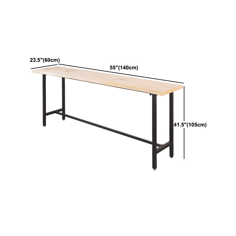 Recangle industriel Table de table en bois massif en bois massif 1/5/9