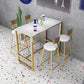 1/3/5 stuks glamour ijzeren staaf tafel set witte faux marmeren top bistro set met voetsteun