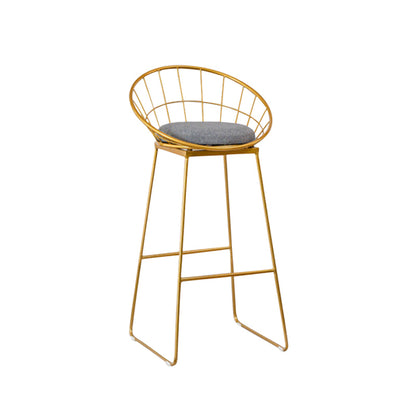 Glam 1/4/7 Pieces Bar Table Set Rectangle Stone Counter Table with High Stools Grey 30"H Stool (Single) Clearhalo 'Bar Furniture' 'furn' 'furn_home_bar_bar_sets' 'Furniture' 'Home Bars & Bar Sets' 'home_bar_bar_sets' 'Kitchen & Dining Furniture' 5320201