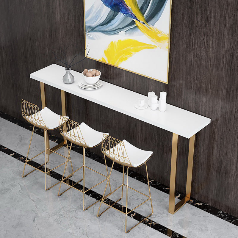 Glam 1/4/7 Pieces Bar Table Set Rectangle Stone Counter Table with High Stools Clearhalo 'Bar Furniture' 'furn' 'furn_home_bar_bar_sets' 'Furniture' 'Home Bars & Bar Sets' 'home_bar_bar_sets' 'Kitchen & Dining Furniture' 5320211