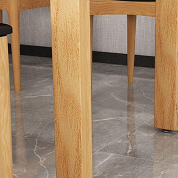 Set da tavolo da pranzo tradizionale Set da pranzo rettangolare in legno massello naturale da 1/2/5 pezzi