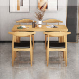 伝統的なダイニングテーブルセット1/2/5ピース長方形ソリッドウッドナチュラルダイネットセット