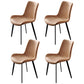 Contemporary Style Round Dining Table Set 1/4/6/7 Pieces Sintered Stone Dining Set 4 Yellow Chairs Clearhalo 'Dining Room Sets' 'Dining Tables & Seating' 'dining_room_set' 'furn' 'furn_dining_room_set' 'Furniture' 'Kitchen & Dining Furniture' 5320300