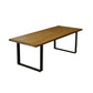 Indoor Industrial Dinette Set 1/2/5/7 Pieces Solid Wood and Metal Table Set Wood 118"L x 39"W Clearhalo 'Dining Room Sets' 'Dining Tables & Seating' 'dining_room_set' 'furn' 'furn_dining_room_set' 'Furniture' 'Kitchen & Dining Furniture' 5320314