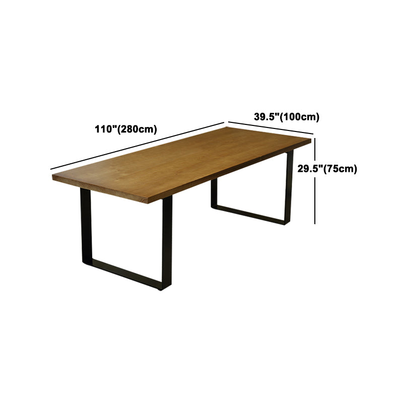 Indoor Industrial Dinette Set 1/2/5/7 Pieces Solid Wood and Metal Table Set Clearhalo 'Dining Room Sets' 'Dining Tables & Seating' 'dining_room_set' 'furn' 'furn_dining_room_set' 'Furniture' 'Kitchen & Dining Furniture' 5320336