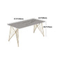Glam Stone Top Dining Table Set 1/2/5 Pieces Rectangle White Indoor Dinette Set Clearhalo 'Dining Room Sets' 'Dining Tables & Seating' 'dining_room_set' 'furn' 'furn_dining_room_set' 'Furniture' 'Kitchen & Dining Furniture' 5320385