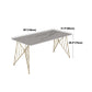 Glam Stone Top Dining Table Set 1/2/5 Pieces Rectangle White Indoor Dinette Set Clearhalo 'Dining Room Sets' 'Dining Tables & Seating' 'dining_room_set' 'furn' 'furn_dining_room_set' 'Furniture' 'Kitchen & Dining Furniture' 5320387