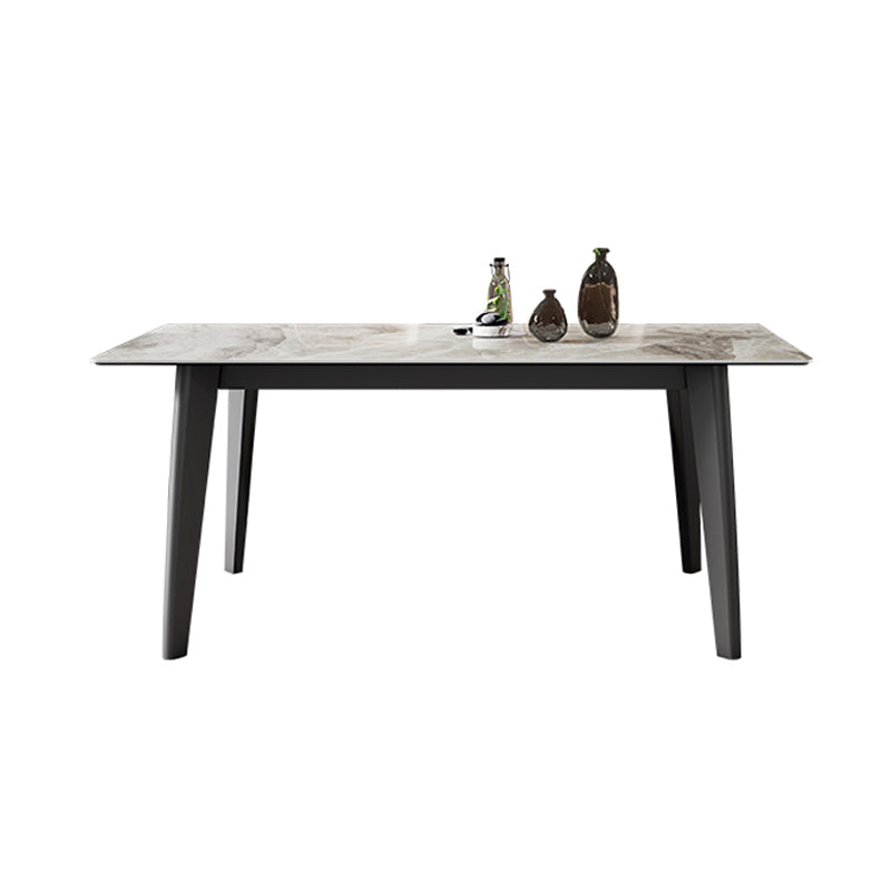 Modern Sintered Stone Rectangle Table Set 1/4/5/7 Pieces Dining Set Grey 71"L x 35"W Clearhalo 'Dining Room Sets' 'Dining Tables & Seating' 'dining_room_set' 'furn' 'furn_dining_room_set' 'Furniture' 'Kitchen & Dining Furniture' 5320392