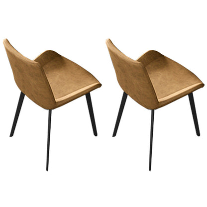 Modern Sintered Stone Dining Table Set 1/2/7 Pieces Home Dining Room Set 2 Orange Chairs Clearhalo 'Dining Room Sets' 'Dining Tables & Seating' 'dining_room_set' 'furn' 'furn_dining_room_set' 'Furniture' 'Kitchen & Dining Furniture' 5320408