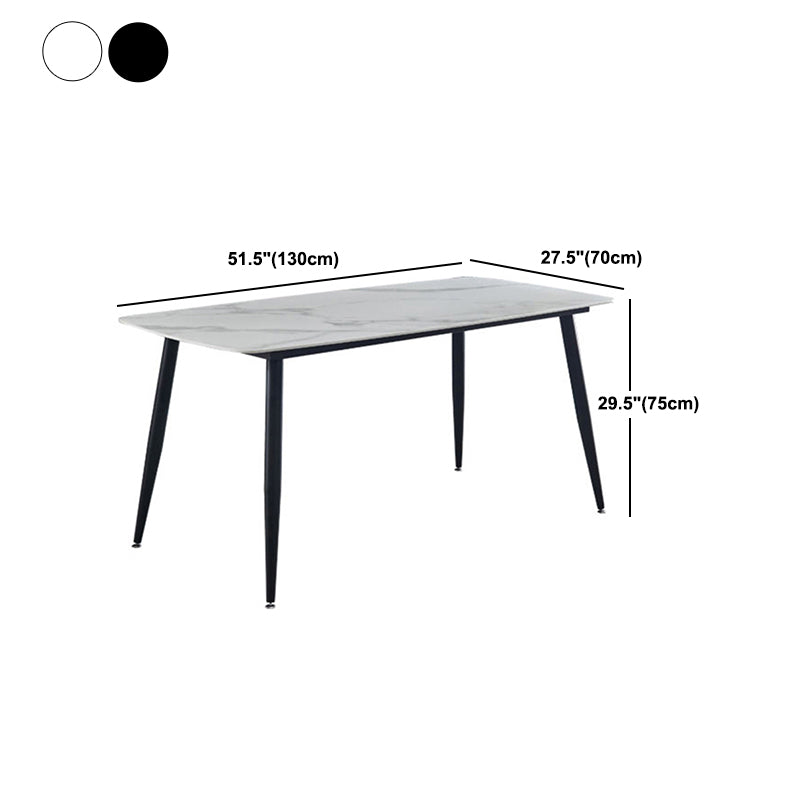 Modern Sintered Stone Dining Table Set 1/2/7 Pieces Home Dining Room Set Clearhalo 'Dining Room Sets' 'Dining Tables & Seating' 'dining_room_set' 'furn' 'furn_dining_room_set' 'Furniture' 'Kitchen & Dining Furniture' 5320421