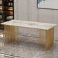 Traditional Luxury Dining Table Sintered Stone Rectangle Table for Home