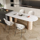 Contemporary Style Dining Table 3 Legs Dinette Table for Home Kitchen