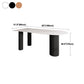 Contemporary Style Dining Table 3 Legs Dinette Table for Home Kitchen