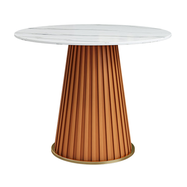 家のための伝統的な豪華なダイニングテーブル焼結石の丸いテーブル