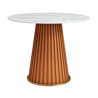 家のための伝統的な豪華なダイニングテーブル焼結石の丸いテーブル