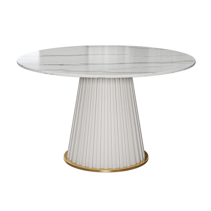 家のための伝統的な豪華なダイニングテーブル焼結石の丸いテーブル