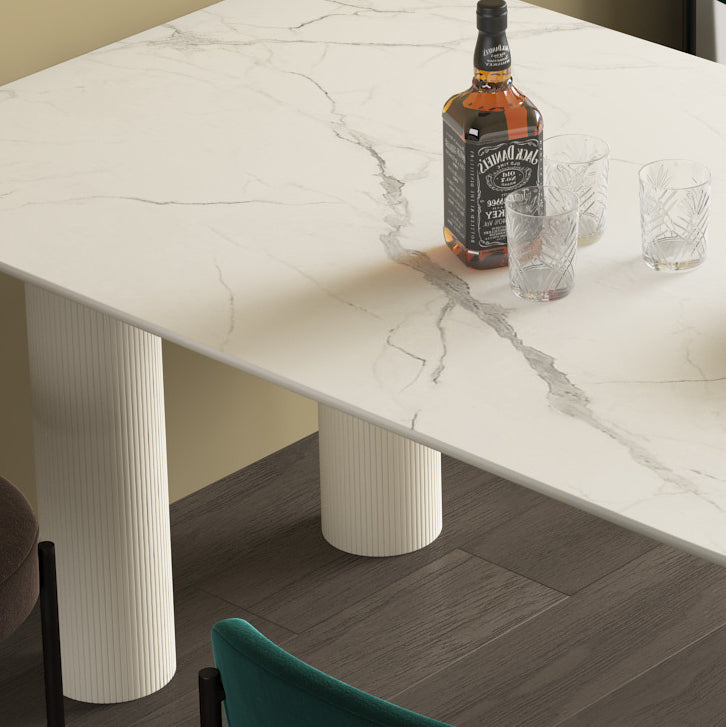 家のための現代的な3フィートのダイニングテーブルストーンダイニングルーム家具