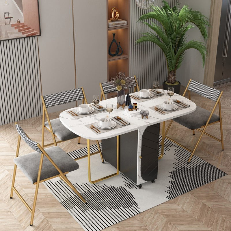 59 '' tavolo da pranzo rettangolare pieghevole tavolo moderno medievale con base di cavalletto di stoccaggio