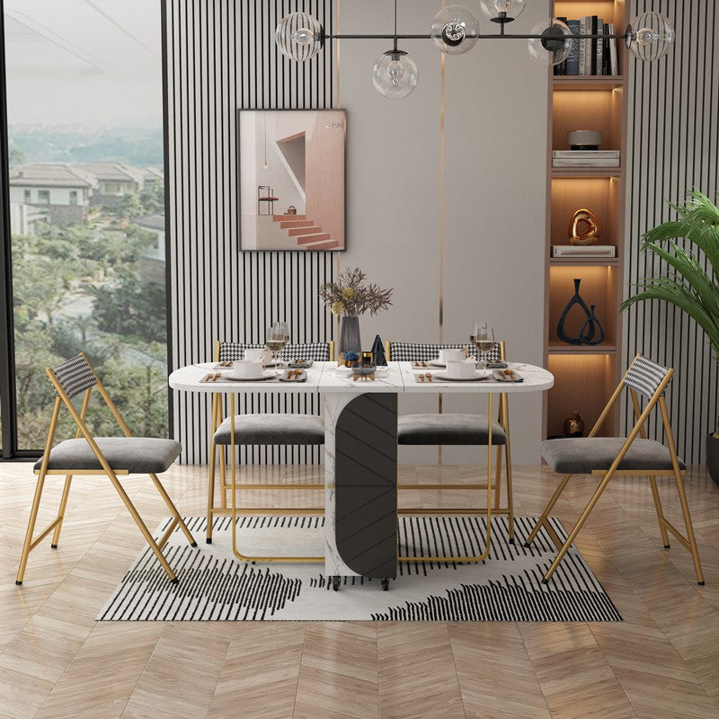 59 '' tavolo da pranzo rettangolare pieghevole tavolo moderno medievale con base di cavalletto di stoccaggio