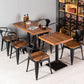 Solid Wood Dining Table Industrial Brown Top Dining Table with Black Frame Clearhalo 'Dining Tables & Seating' 'Dining Tables' 'dining_table' 'furn' 'furn_dining_table' 'Furniture' 'Kitchen & Dining Furniture' 5320649