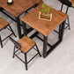 Solid Wood Dining Table Industrial Brown Top Dining Table with Black Frame Clearhalo 'Dining Tables & Seating' 'Dining Tables' 'dining_table' 'furn' 'furn_dining_table' 'Furniture' 'Kitchen & Dining Furniture' 5320651