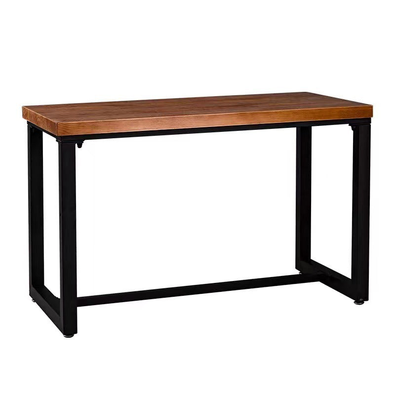 Solid Wood Dining Table Industrial Brown Top Dining Table with Black Frame Without Chairs Clearhalo 'Dining Tables & Seating' 'Dining Tables' 'dining_table' 'furn' 'furn_dining_table' 'Furniture' 'Kitchen & Dining Furniture' 5320654