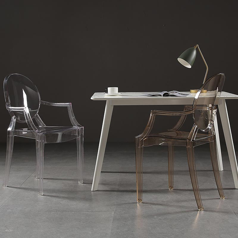 Chaise de salle à manger ouverte moderne en acrylique pour salle à manger pour salle à manger
