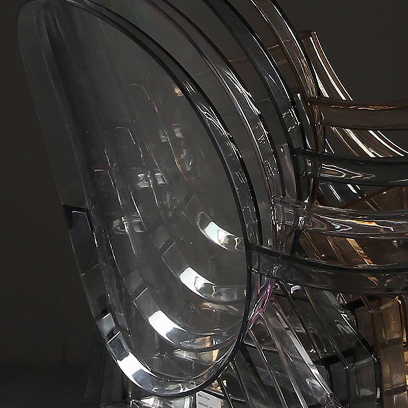 Chaise de salle à manger ouverte moderne en acrylique pour salle à manger pour salle à manger