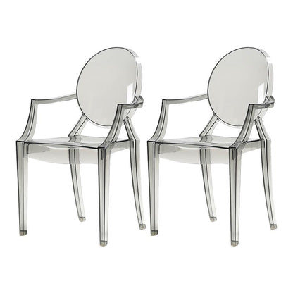 Chaise de salle à manger ouverte moderne en acrylique pour salle à manger pour salle à manger