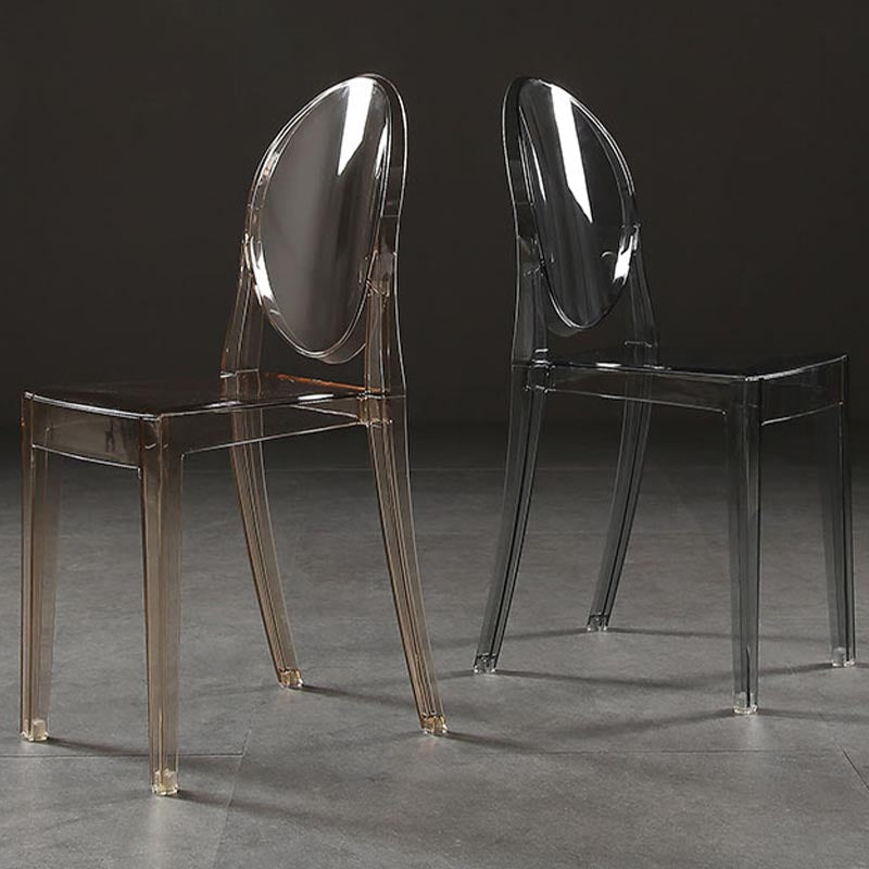 Chaise de salle à manger ouverte moderne en acrylique pour salle à manger pour salle à manger