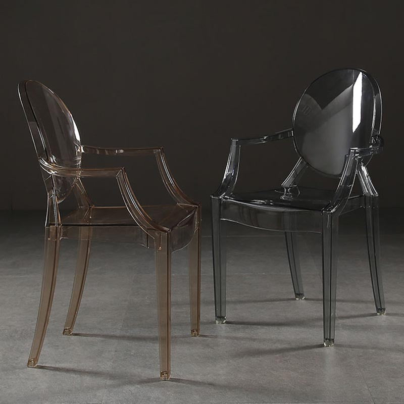 Chaise de salle à manger ouverte moderne en acrylique pour salle à manger pour salle à manger