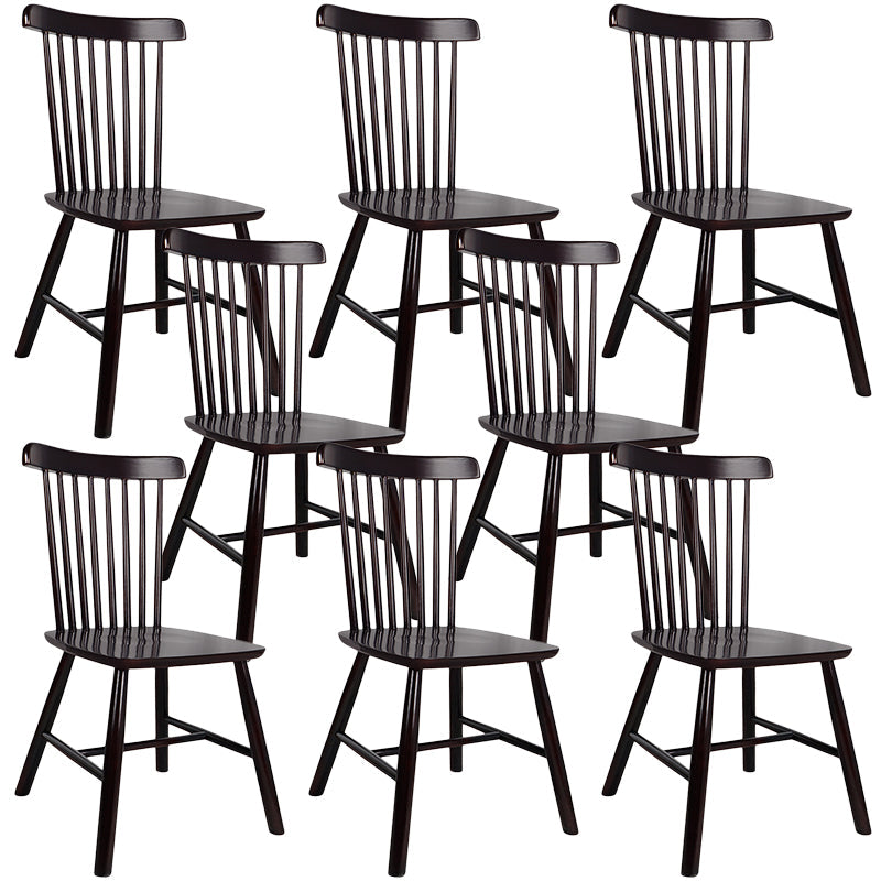 Contemporary Wood Chair Windsor Back Side Chair in Matte Finish for Home Black 8 Piece Set Clearhalo 'Dining Chairs' 'Dining Tables & Seating' 'dining_chair' 'furn' 'furn_dining_chair' 'Furniture' 'Kitchen & Dining Furniture' 5320714