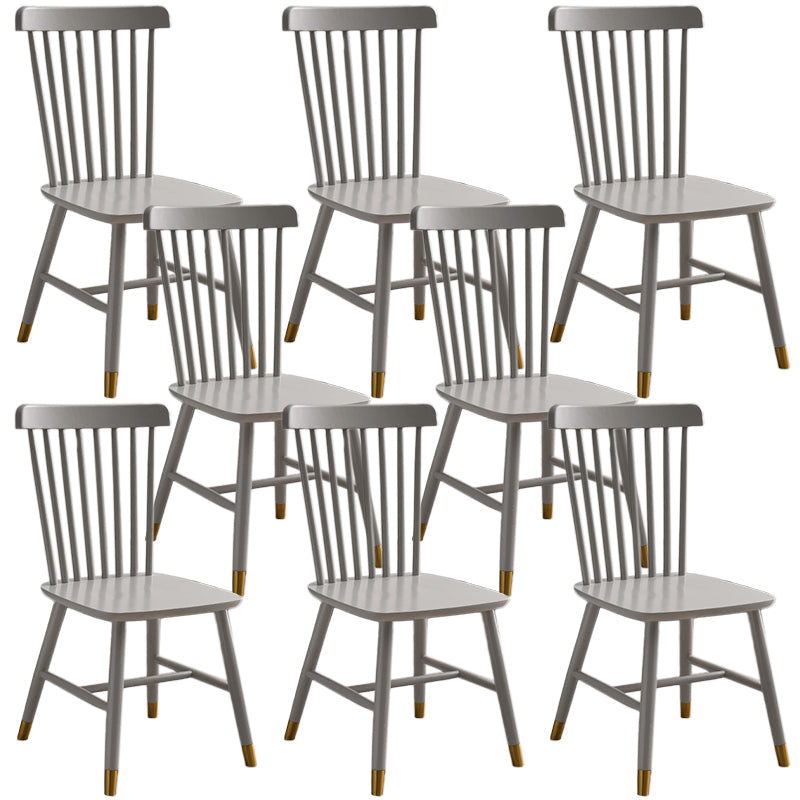Contemporary Wood Chair Windsor Back Side Chair in Matte Finish for Home Grey 8 Piece Set Clearhalo 'Dining Chairs' 'Dining Tables & Seating' 'dining_chair' 'furn' 'furn_dining_chair' 'Furniture' 'Kitchen & Dining Furniture' 5320730