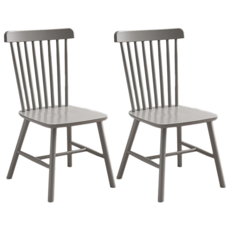 Contemporary Wood Chair Windsor Back Side Chair in Matte Finish for Home Dark Gray 2 Piece Set Clearhalo 'Dining Chairs' 'Dining Tables & Seating' 'dining_chair' 'furn' 'furn_dining_chair' 'Furniture' 'Kitchen & Dining Furniture' 5320732