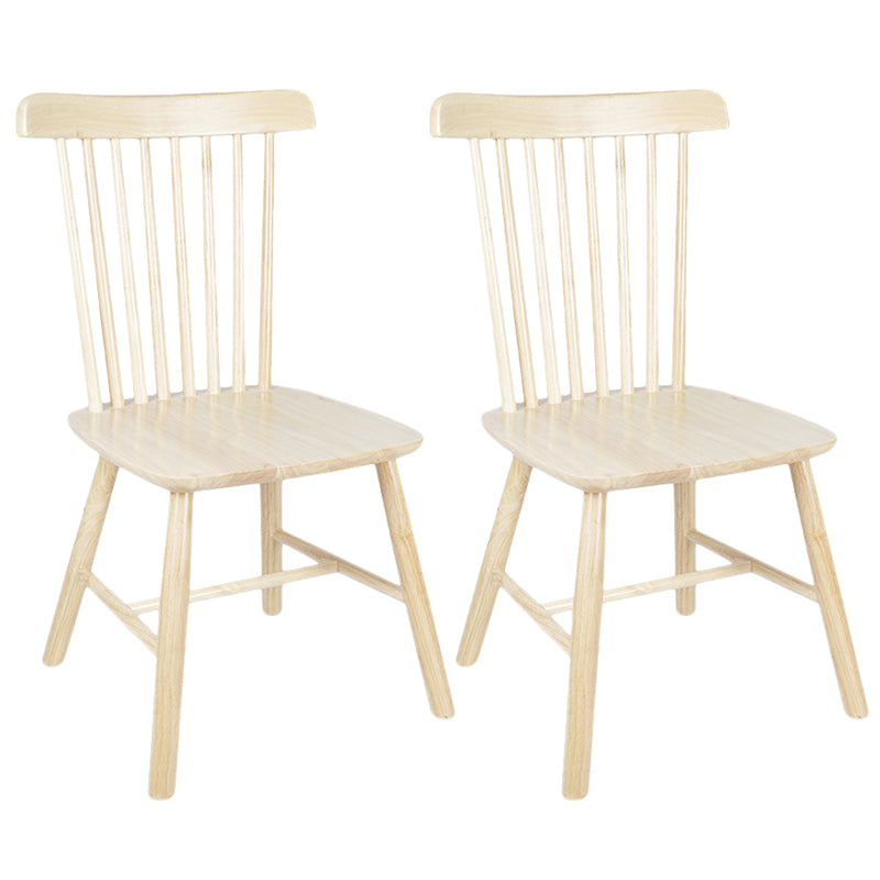 Contemporary Wood Chair Windsor Back Side Chair in Matte Finish for Home Clear 2 Piece Set Clearhalo 'Dining Chairs' 'Dining Tables & Seating' 'dining_chair' 'furn' 'furn_dining_chair' 'Furniture' 'Kitchen & Dining Furniture' 5320743