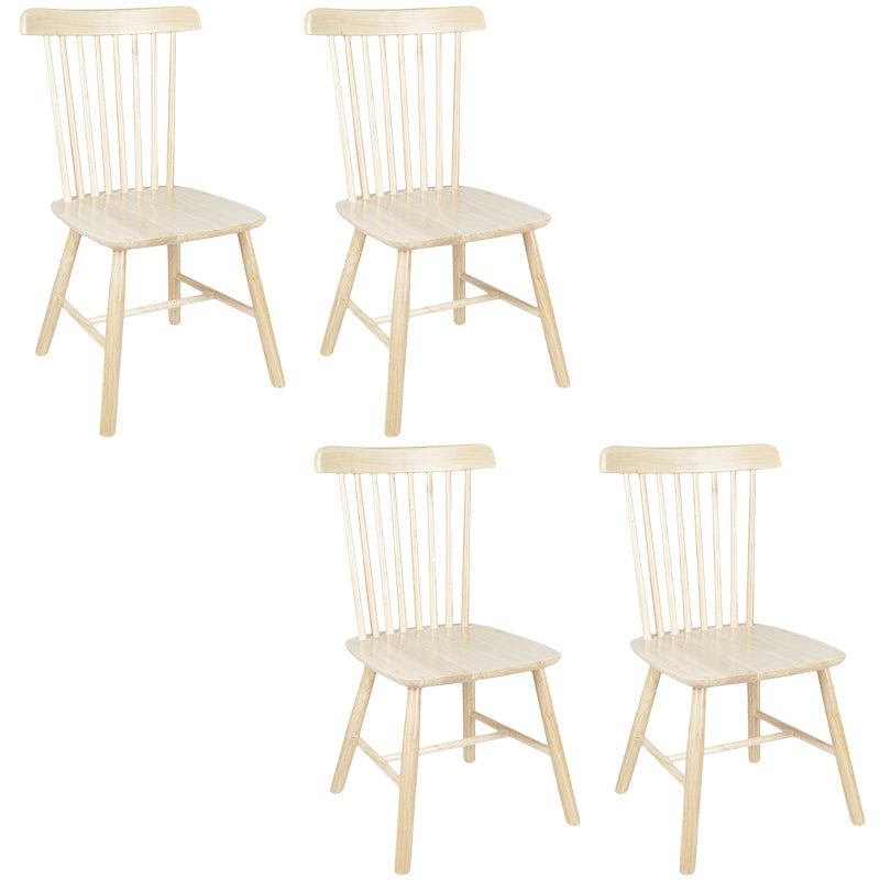 Contemporary Wood Chair Windsor Back Side Chair in Matte Finish for Home Clear 4 Piece Set Clearhalo 'Dining Chairs' 'Dining Tables & Seating' 'dining_chair' 'furn' 'furn_dining_chair' 'Furniture' 'Kitchen & Dining Furniture' 5320744