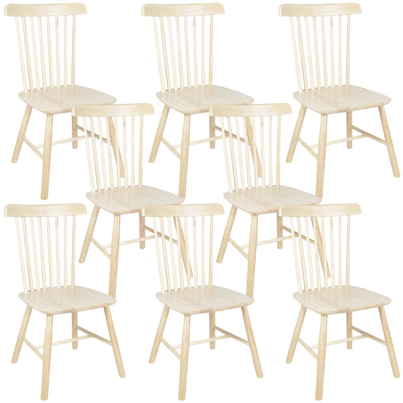 Contemporary Wood Chair Windsor Back Side Chair in Matte Finish for Home Clear 8 Piece Set Clearhalo 'Dining Chairs' 'Dining Tables & Seating' 'dining_chair' 'furn' 'furn_dining_chair' 'Furniture' 'Kitchen & Dining Furniture' 5320746
