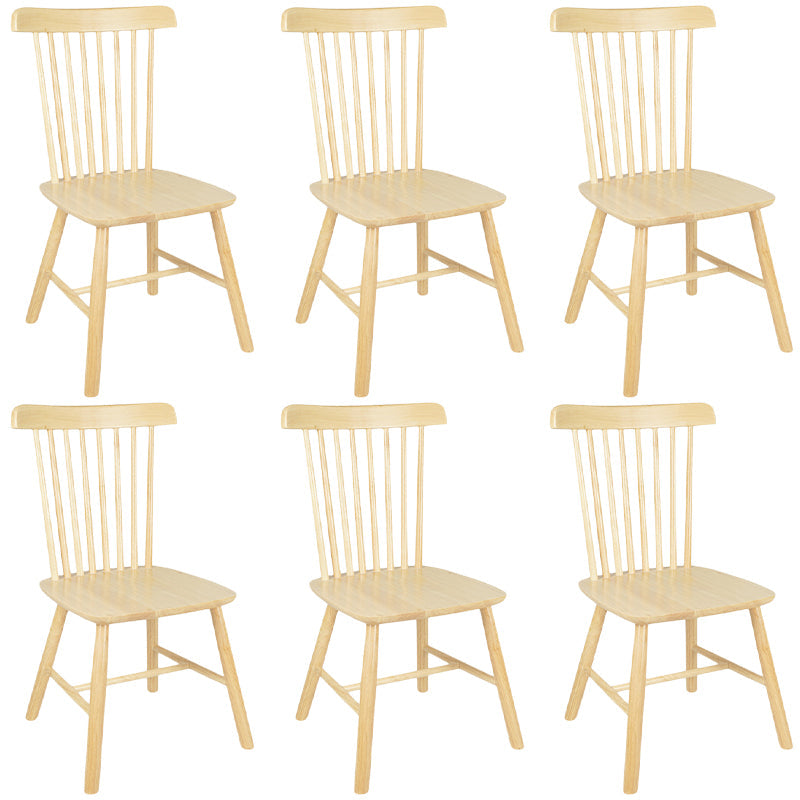 Contemporary Wood Chair Windsor Back Side Chair in Matte Finish for Home Wood 6 Piece Set Clearhalo 'Dining Chairs' 'Dining Tables & Seating' 'dining_chair' 'furn' 'furn_dining_chair' 'Furniture' 'Kitchen & Dining Furniture' 5320749