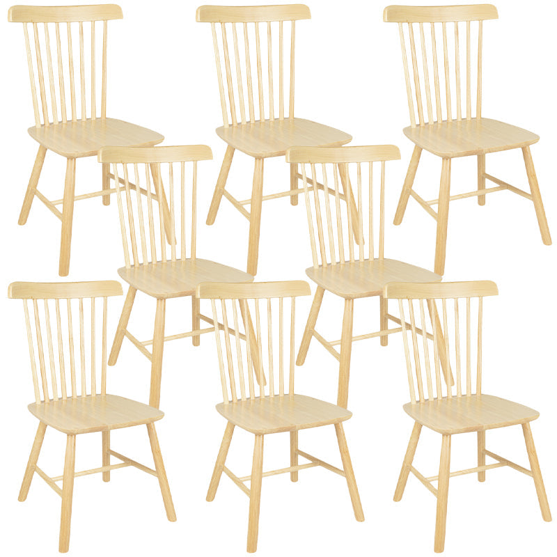 Contemporary Wood Chair Windsor Back Side Chair in Matte Finish for Home Wood 8 Piece Set Clearhalo 'Dining Chairs' 'Dining Tables & Seating' 'dining_chair' 'furn' 'furn_dining_chair' 'Furniture' 'Kitchen & Dining Furniture' 5320750