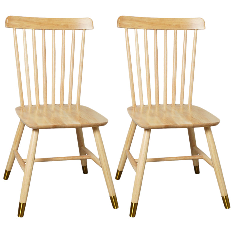 Contemporary Wood Chair Windsor Back Side Chair in Matte Finish for Home Natural Wood Antique Bronze 2 Piece Set Clearhalo 'Dining Chairs' 'Dining Tables & Seating' 'dining_chair' 'furn' 'furn_dining_chair' 'Furniture' 'Kitchen & Dining Furniture' 5320763