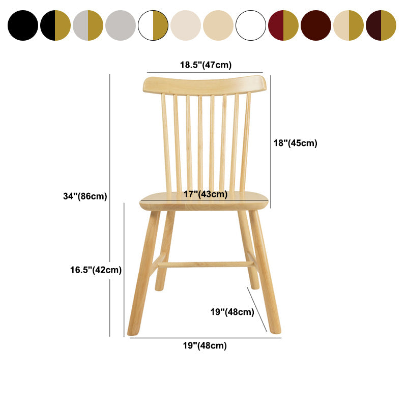 Contemporary Wood Chair Windsor Back Side Chair in Matte Finish for Home Clearhalo 'Dining Chairs' 'Dining Tables & Seating' 'dining_chair' 'furn' 'furn_dining_chair' 'Furniture' 'Kitchen & Dining Furniture' 5320771
