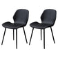 Wingback Side Chair Modern Leather Dining Chair for Dining Room Black 2 Piece Set Clearhalo 'Dining Chairs' 'Dining Tables & Seating' 'dining_chair' 'furn' 'furn_dining_chair' 'Furniture' 'Kitchen & Dining Furniture' 5320834