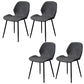 Wingback Side Chair Modern Leather Dining Chair for Dining Room Dark Gray 4 Piece Set Clearhalo 'Dining Chairs' 'Dining Tables & Seating' 'dining_chair' 'furn' 'furn_dining_chair' 'Furniture' 'Kitchen & Dining Furniture' 5320843