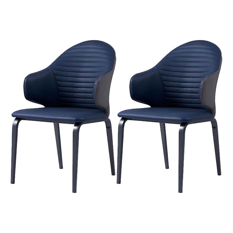 Silla de comedor tapizada de cuero con silla de comedor contemporánea