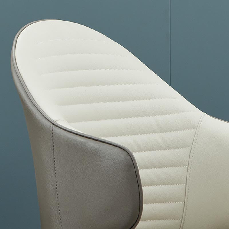 Silla de comedor tapizada de cuero con silla de comedor contemporánea