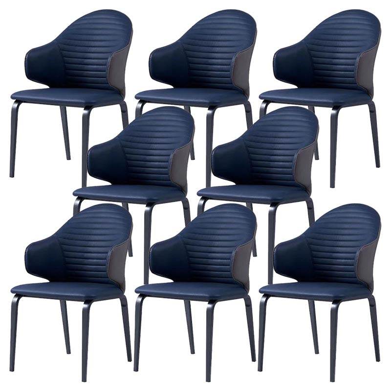 Silla de comedor tapizada de cuero con silla de comedor contemporánea