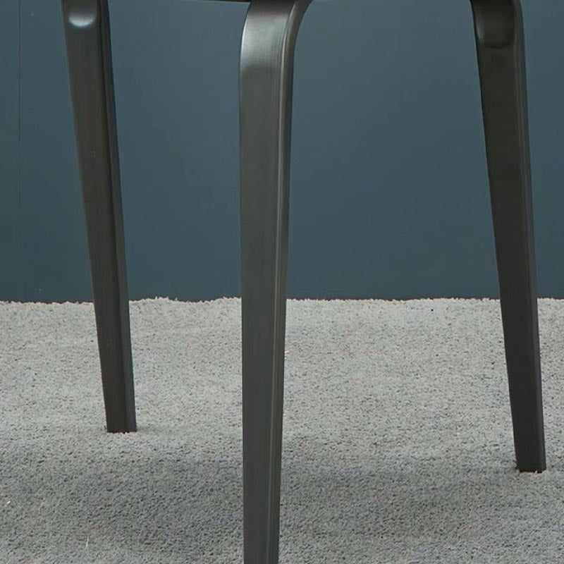 Silla de comedor tapizada de cuero con silla de comedor contemporánea