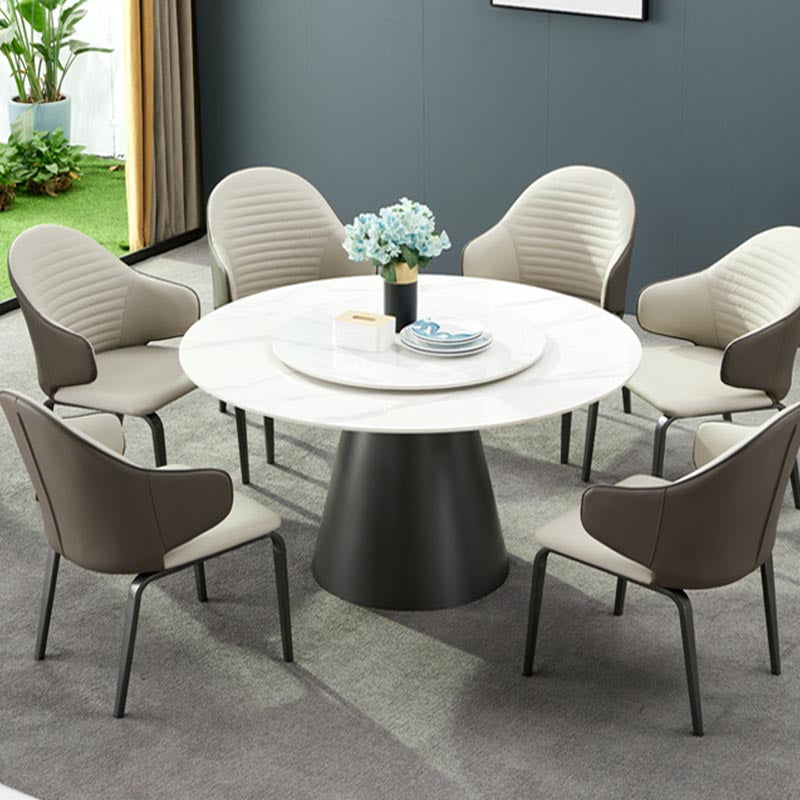 Silla de comedor tapizada de cuero con silla de comedor contemporánea