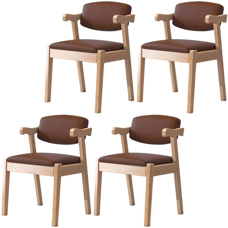 Zeitgenössischer Leder -Esstuhl offener Essnebel Möbel im matten Finish