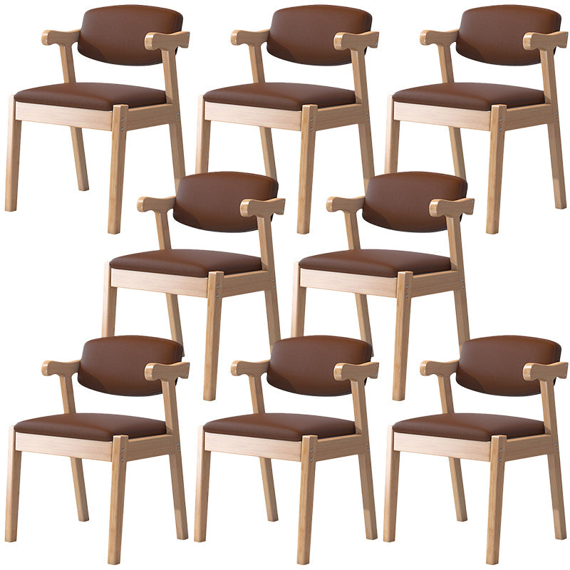 Zeitgenössischer Leder -Esstuhl offener Essnebel Möbel im matten Finish